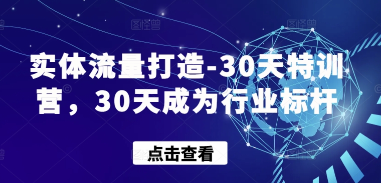 实体流量打造-30天特训营，30天成为行业标杆-妙创课堂