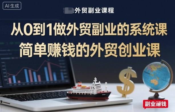 从0到1做外贸副业的系统课，简单賺钱的外贸创业课-沈臣知识库