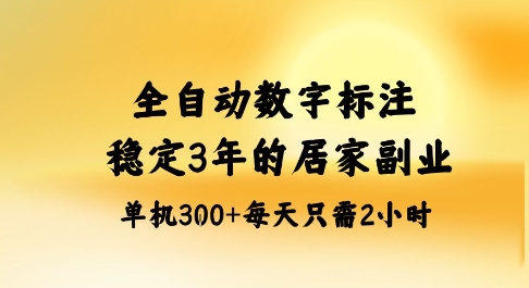 全自动数字标注，稳定3年的蓝海项目，居家也能矩阵开干的副业，单机日入3张+【揭秘】-沈臣知识库