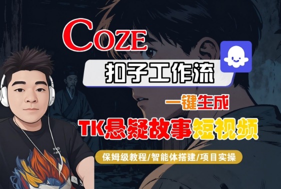 Coze扣子智能体工作流一键生成“TK悬疑故事“短视频，全流程保姆级教学-沈臣知识库