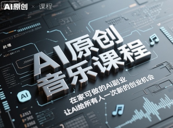 AI原创音乐课程,在家可做的Ai副业,让Ai给所有人一次新的创业机会-沈臣知识库