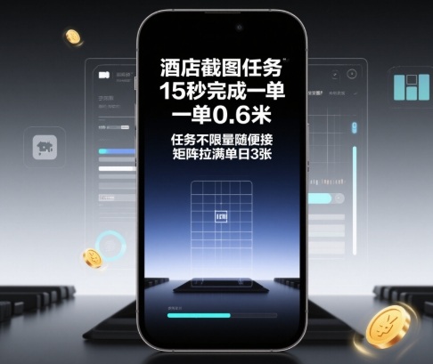 酒店截图任务,15秒完成一单,一单0.6米,任务不限量随便接,矩阵拉满单日3张【揭秘】-沈臣知识库
