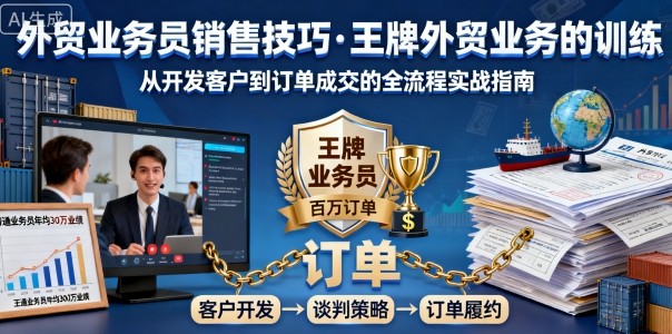 外贸业务员销售技巧，王牌外贸业务的训练-沈臣知识库