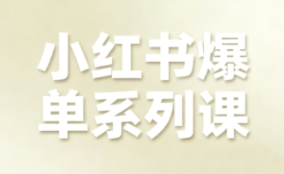 小红书爆单系列课，聚焦小红书电商全链路增长-沈臣知识库