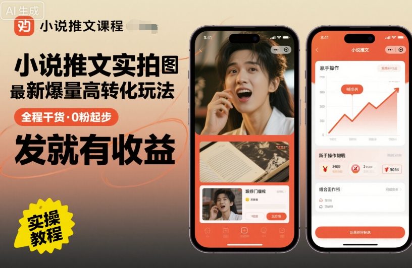 小说推文实拍双图文最新爆量高转化玩法，全程干货，0粉起步，发就有收益-沈臣知识库