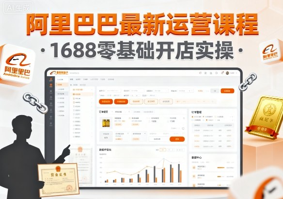 阿里巴巴最新运营课程，1688零基础开店实操-沈臣知识库