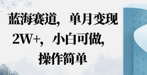 蓝海赛道，小红书私域项目，单月变现2W+，小白可做，操作简单-沈臣知识库