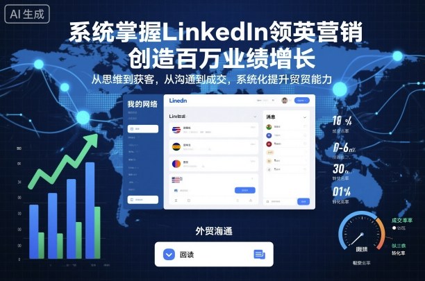 系统掌握LinkedIn领英营销，创造百万业绩增长，从思维到获客，从沟通到成交，系统化提升外贸能力-沈臣知识库