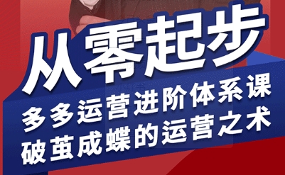 拼多多运营进阶系统课，从零起步，多多运营进阶体系课，破茧成蝶的运营之术（更新9月）-沈臣知识库
