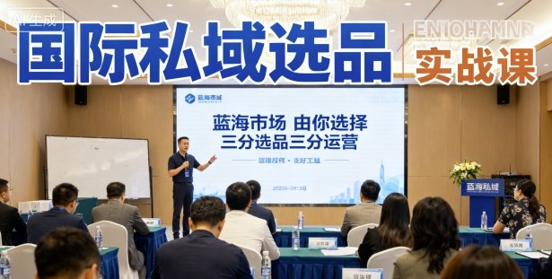 国际私域选品实战课，蓝海市场由你选择，七分选品三分运营-沈臣知识库