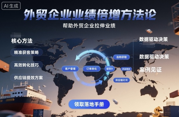 外贸企业业绩倍增方法论,帮助外贸企业拉伸业绩-沈臣知识库