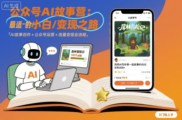 公众号ai故事营，最适合小白的自媒体变现之路-沈臣知识库