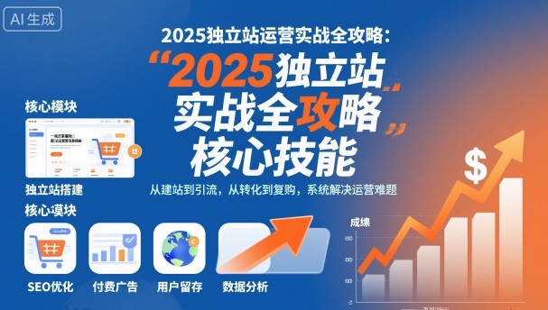 2025独立站运营实战全攻略，一站式掌握独立站运营核心技能-沈臣知识库
