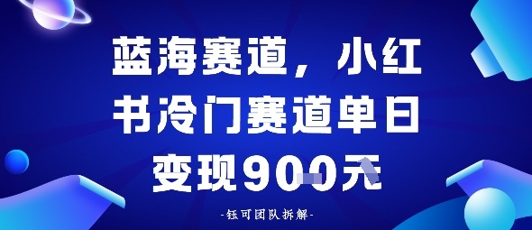 小红书冷门蓝海赛道，0成本，单日变现多张-沈臣知识库
