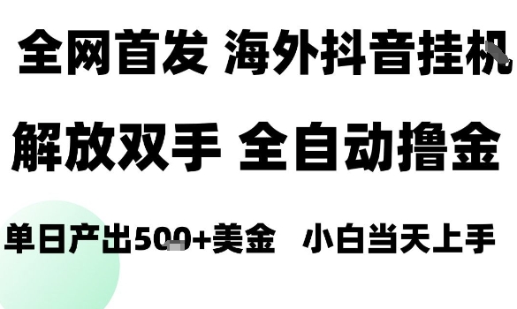 海外抖音无人直播，单日产出1.5k+，长期稳定，新手可玩，无脑操作【揭秘】-沈臣知识库