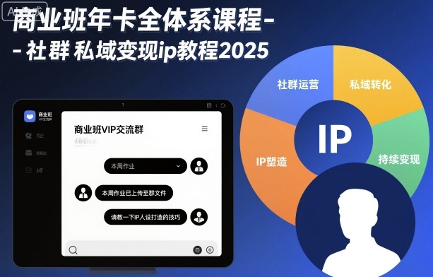 商业班年卡全体系课程-社群私域变现ip教程2025-沈臣知识库