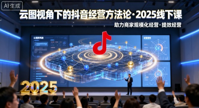 云图视角下的抖音经营方法论，2025线下课，助力商家规模化经营，提效经营（录音+字幕）-沈臣知识库